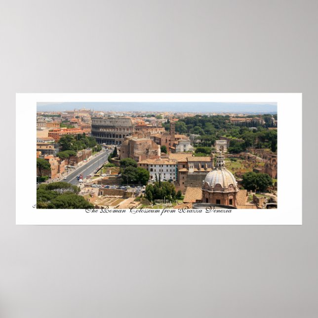 Roman Colosseum Panorama Poster (Framsidan)