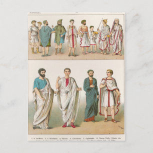 Roman Dress, från Trachten der Voelker, 1864 Vykort