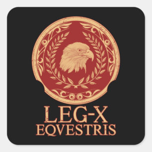 Roman Eagle Legio X Emblem Fyrkantigt Klistermärke