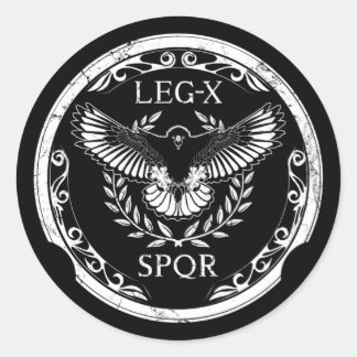 Roman Eagle Legio X Shield Runt Klistermärke