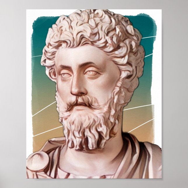 Roman Emperor Marcus Aurelius illustration Poster (Framsidan)
