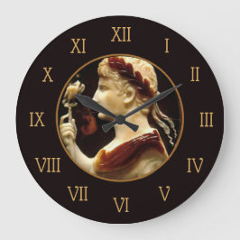 Roman Emperor Octavian Augustus Cameo Elegant Art Stor Klocka