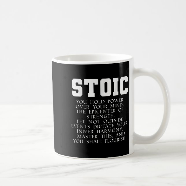 Roman Empire Bok Quote Marcus Aurelius Stoic Kaffemugg (Höger)