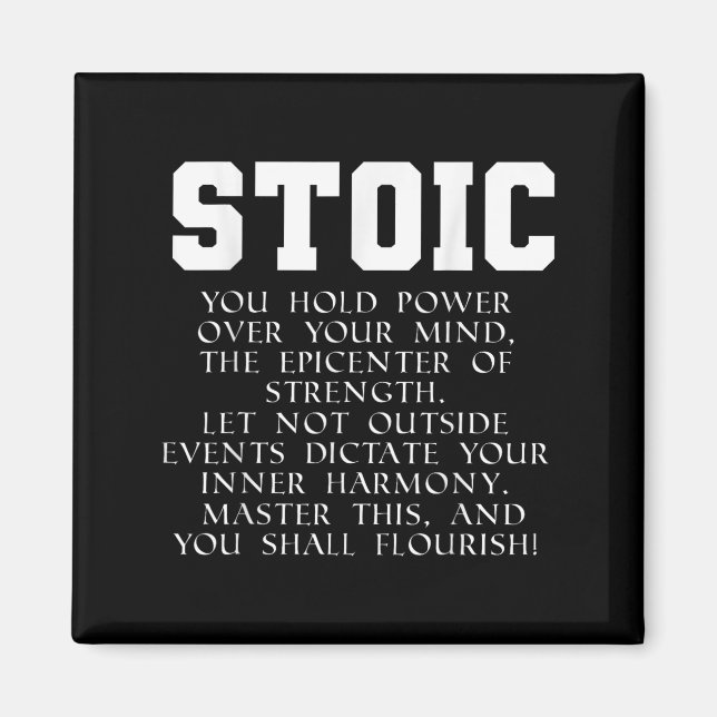 Roman Empire Bok Quote Marcus Aurelius Stoic Magnet (Framsidan)