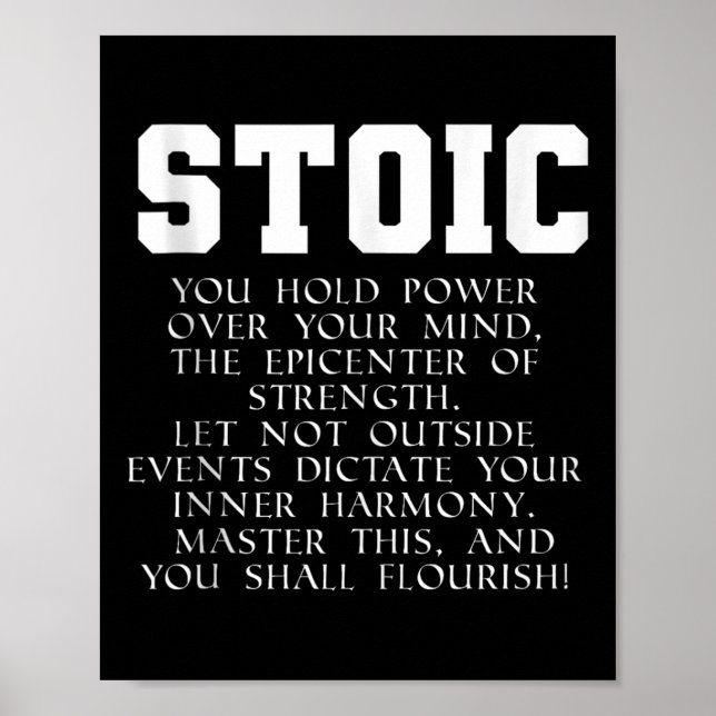 Roman Empire Bok Quote Marcus Aurelius Stoic Tank Poster (Framsidan)
