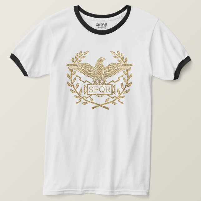 Roman Empire Eagle Mosaic Emblem T Shirt (Design framsida)