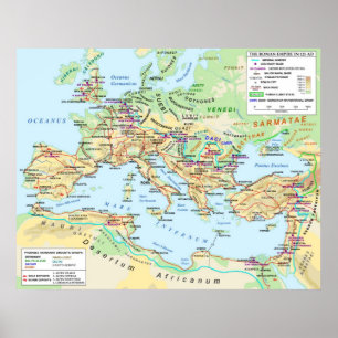 Roman Empire Karta Poster
