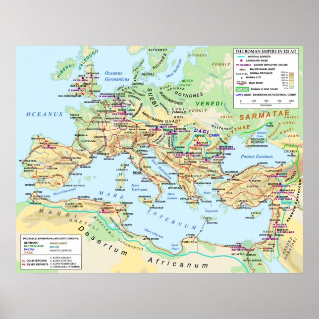Roman Empire Karta Poster (Framsidan)