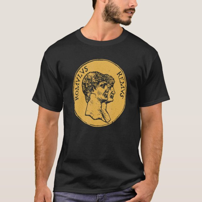 Roman Empire Mythology Romulus and Remus T Shirt (Framsida)