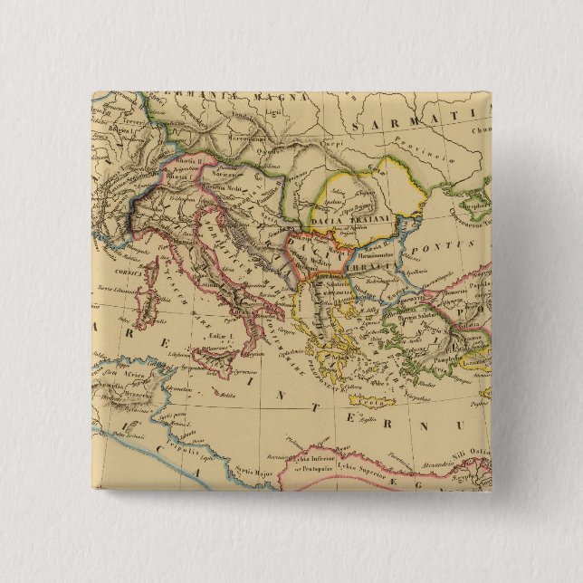 Roman Empire under Constantine och Trajan Knapp (Framsida)