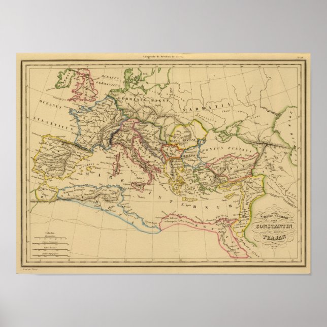 Roman Empire under Constantine och Trajan Poster (Framsidan)