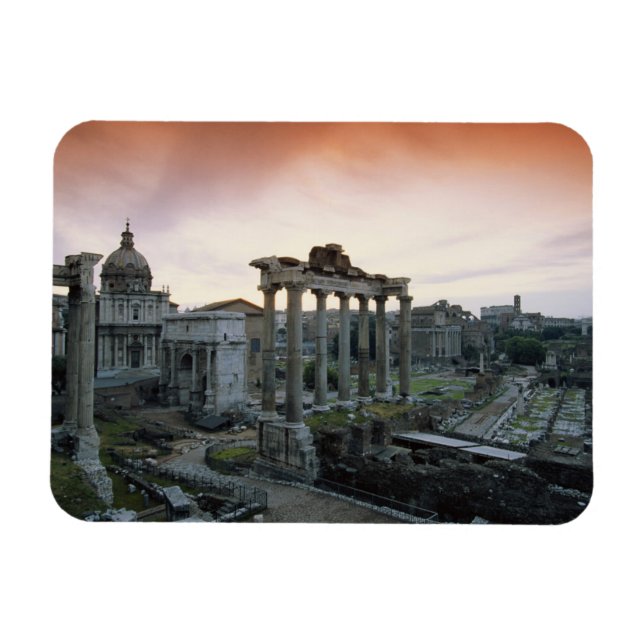 Roman Forum i gryningen Magnet (Horisontell)