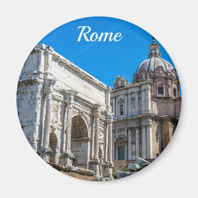 Roman Forum i Rom, Italien Magnet (Framsidan)
