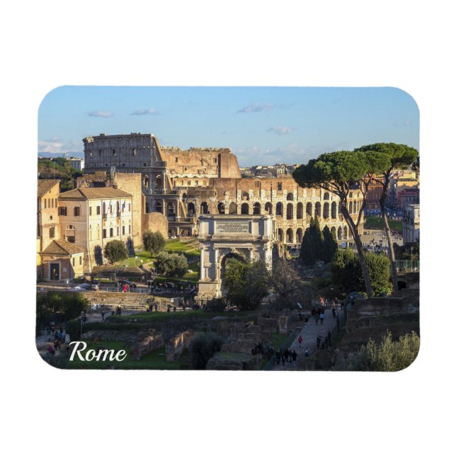 Roman Forum och Colosseum Magnet (Horisontell)