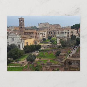 Roman Forum och Colosseum Vykort