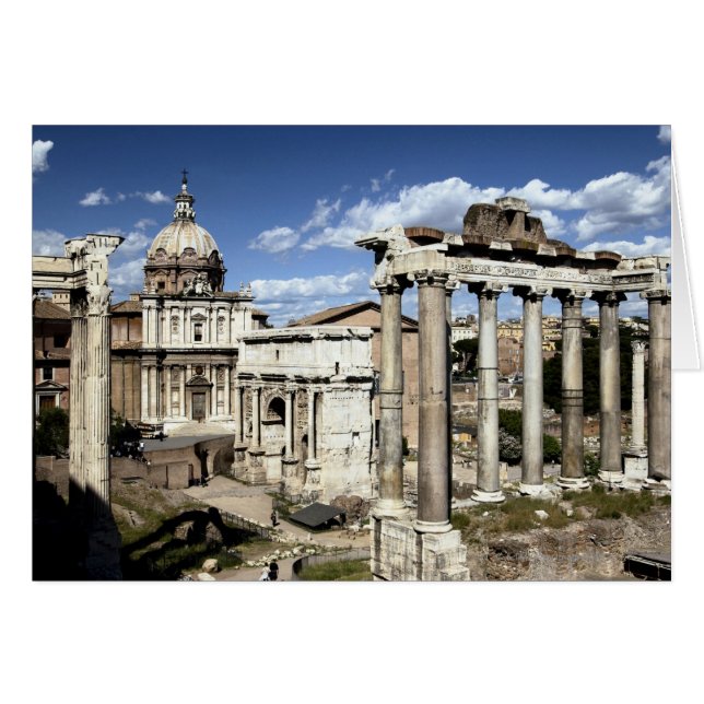 Roman Forum, Rom, Italien Hälsningskort (Framsidan Horizontal)