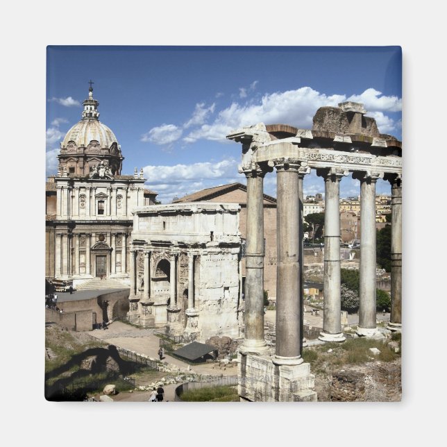 Roman Forum, Rom, Italien Magnet (Framsidan)