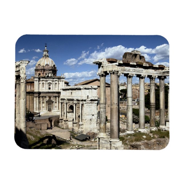 Roman Forum, Rom, Italien Magnet (Horisontell)