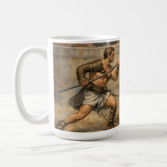 Roman Gladiator fight Classical Art Kaffemugg (Vänster)