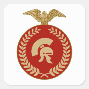 Roman Gladiator Fyrkantigt Klistermärke