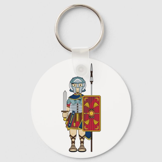 Roman Gladiator med Keychain Nyckelring (Framsida)