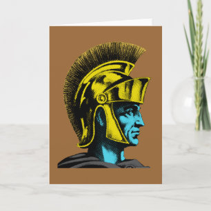 Roman Gladiator Pop Art Porträtt Kort