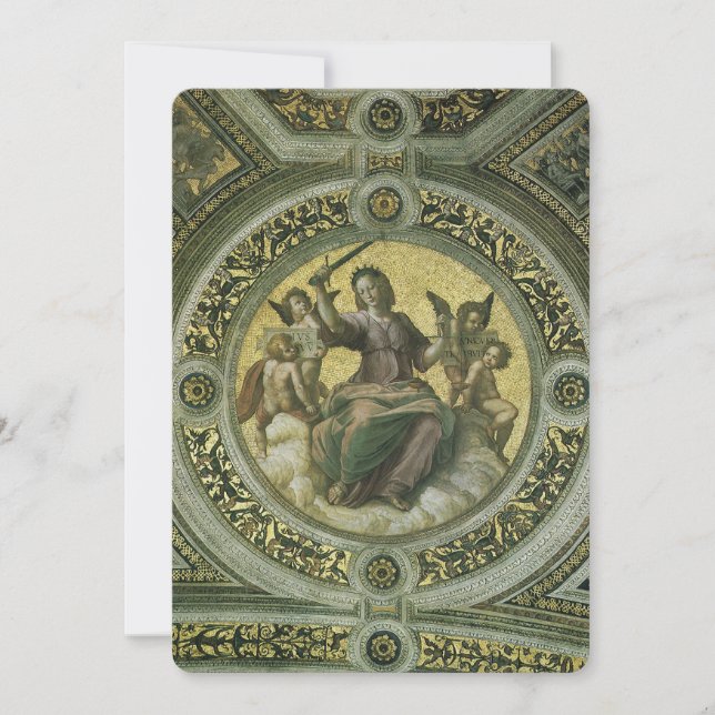 Roman Goddess Justice med Änglar av Raphael (Framsida)