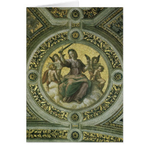 Roman Goddess Justice med Änglar av Raphael Hälsningskort