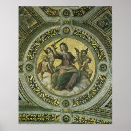 Roman Goddess Justice med Änglar av Raphael Poster