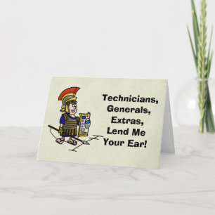 Roman Ham Radio Soldier Birthday Card Kort