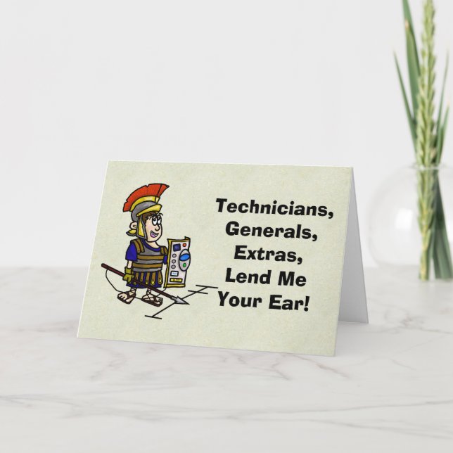 Roman Ham Radio Soldier Birthday Card Kort (Framsida)