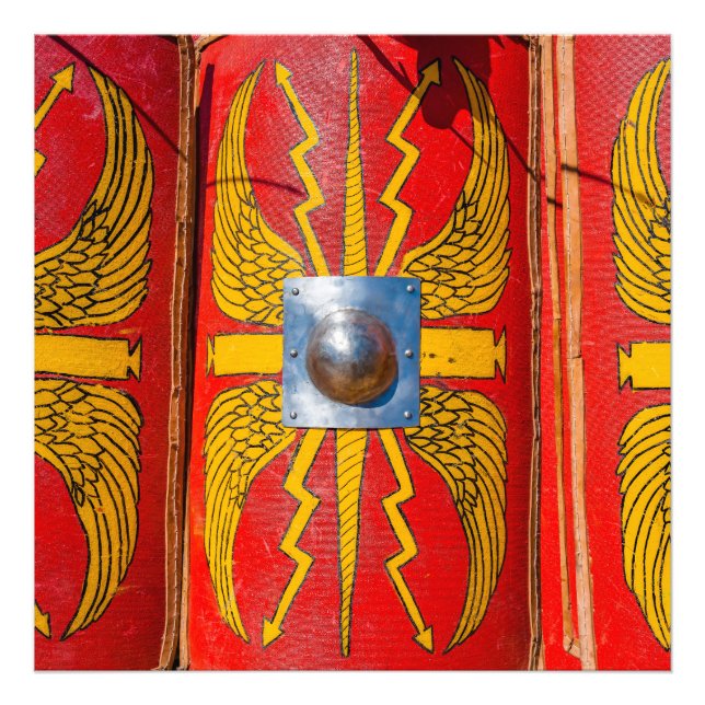 Roman Military Shield - Scutum Fototryck (Framsidan)