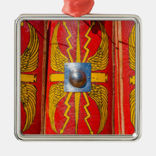 Roman Military Shield - Scutum Julgransprydnad Metall