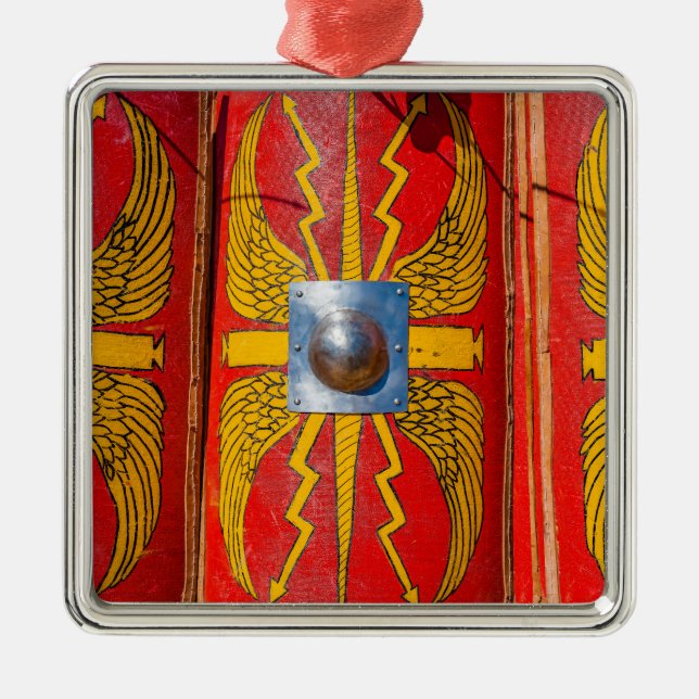 Roman Military Shield - Scutum Julgransprydnad Metall (Framsidan)