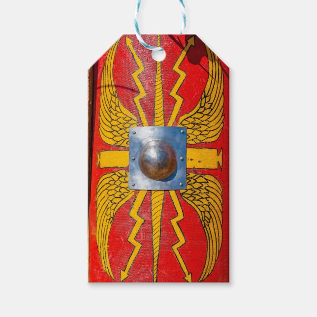 Roman Military Shield - Scutum Presentetikett (Framsidan)