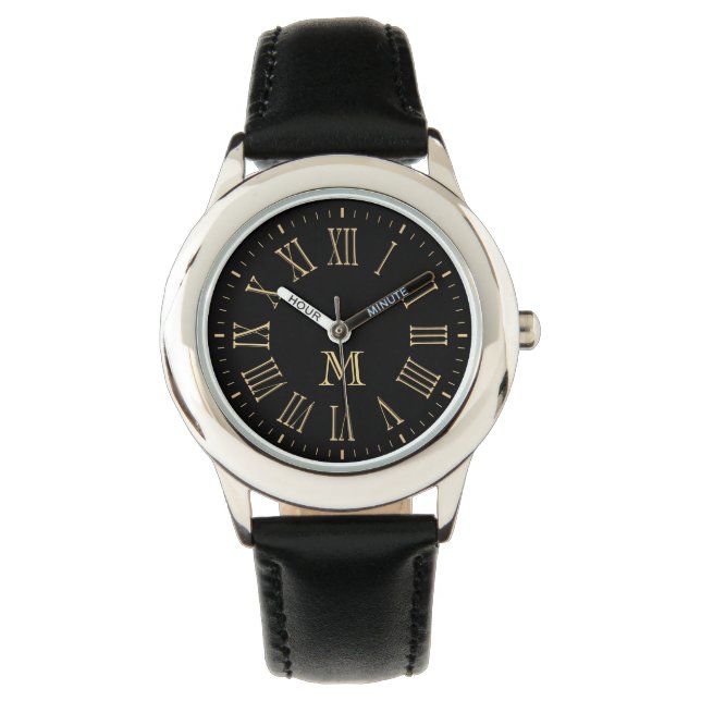 Roman Monogram Guld Armbandsur (Framsida)