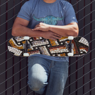 Roman Mosaic Mini Skateboard Bräda 18,5 Cm
