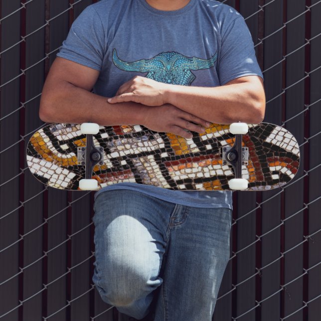 Roman Mosaic Mini Skateboard Bräda 18,5 Cm (Utomhus 3)