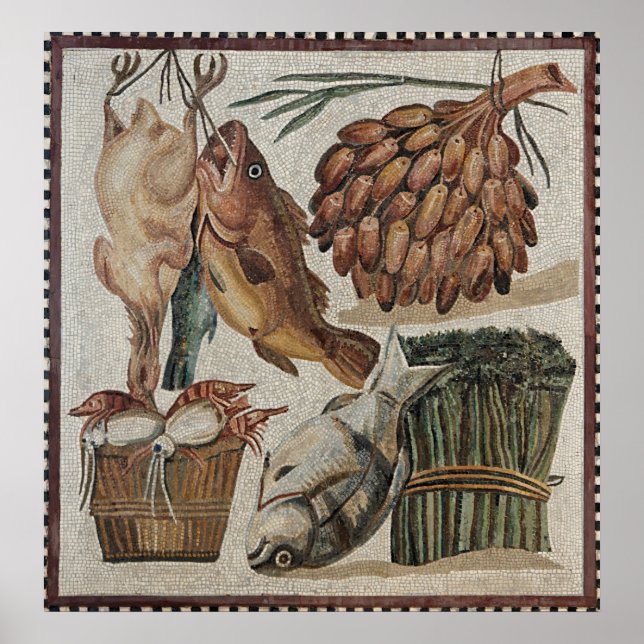 Roman Mosaic poster 24 tum x 25 tum (Framsidan)