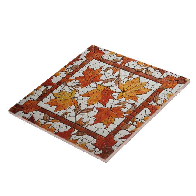 Roman Mosaic Stil Lövs Ceramic Tile Kakelplatta (Sidan)
