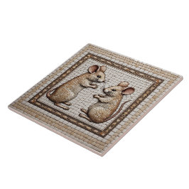 Roman Mosaic Stil Mice Ceramic Tile Kakelplatta