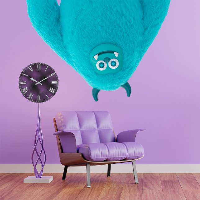 Roman Number Lila Plum Silver Grått Metall Stor Klocka (Roman Number Purple Plum Silver Gray Metal Large Clock)