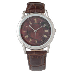Roman Numbers Red Slab Armbandsur