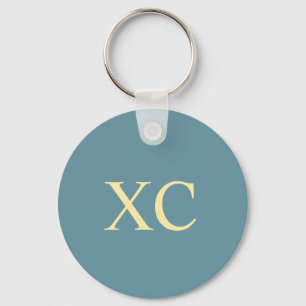 Roman Numeral 90 Keychain Nyckelring