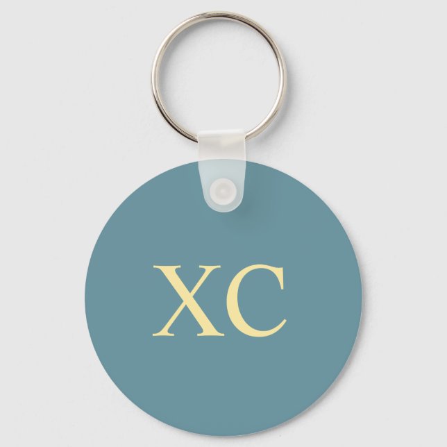 Roman Numeral 90 Keychain Nyckelring (Framsida)