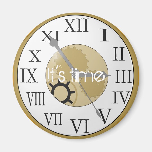 Roman Numeral Clock Magnet (Framsidan)