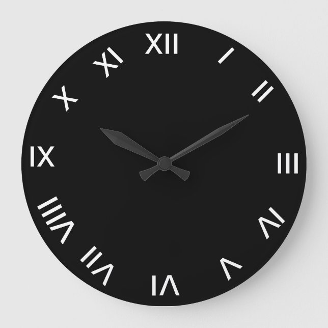 ROMAN NUMERAL-klocka Stor Klocka (Framsida)