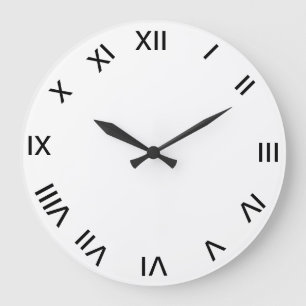 ROMAN NUMERAL-klocka Stor Klocka