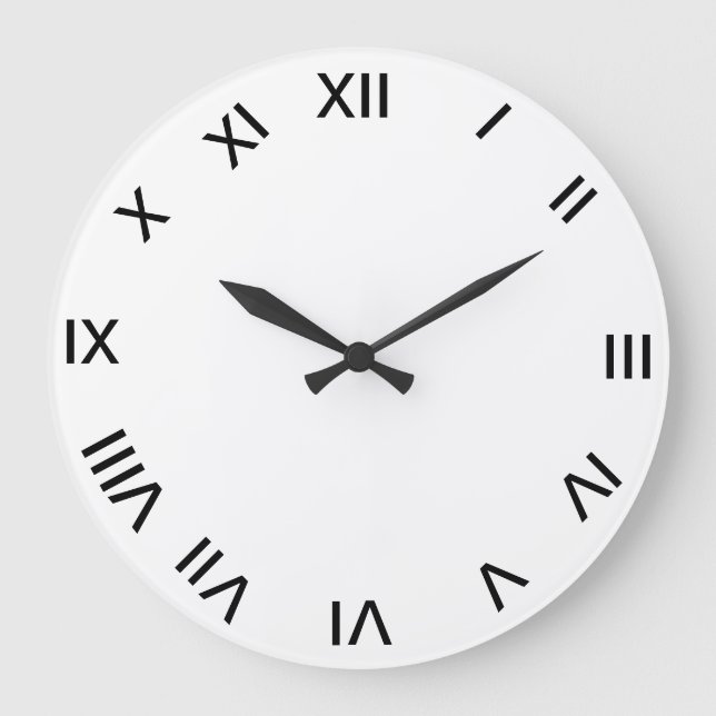 ROMAN NUMERAL-klocka Stor Klocka (Framsida)