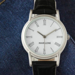 Roman numeral personalized minimalist elegant name armbandsur